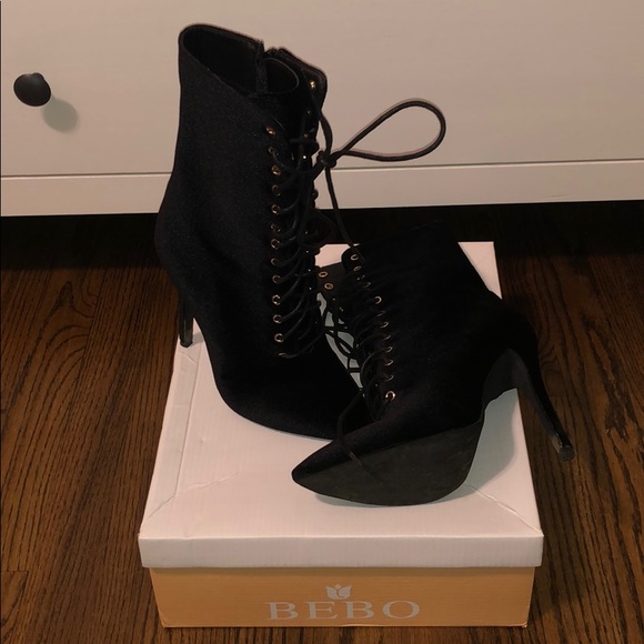 Shoes - Velvet lace up booties Shoes - Velvet lace up booties